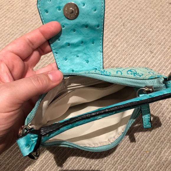 Guess Logo Turquoise Mini Purse - Picture 5 of 5